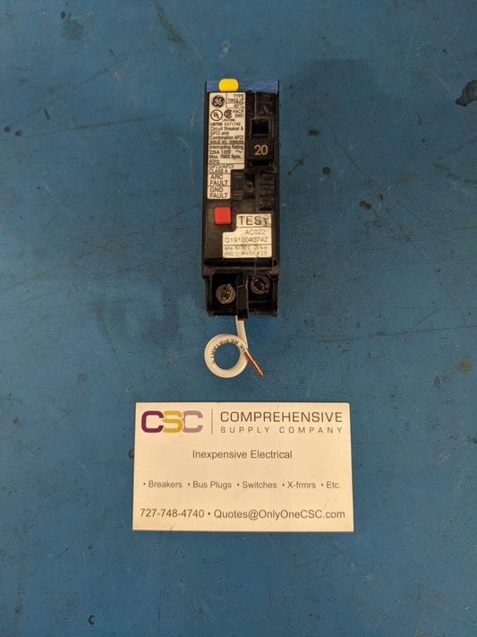 THHQL1120DF - GE 20A Amp 1P Pole 22kA@120V Dual Function AFCI/GFCI Plug On Thhqldf Circuit Breaker