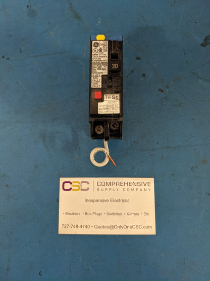 THHQL1120DF - GE 20A Amp 1P Pole 22kA@120V Dual Function AFCI/GFCI Plug On Thhqldf Circuit Breaker