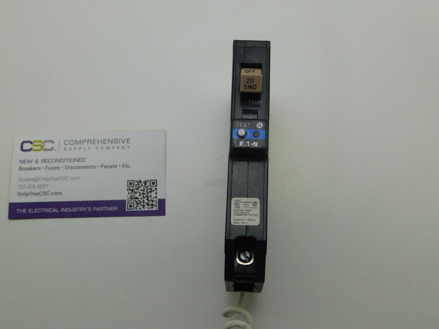 CHFN120DF - Cutler Hammer 20A Amp 1P Pole 10kA@120V Plug On Dual Function AFCI/GFCI Circuit Breaker