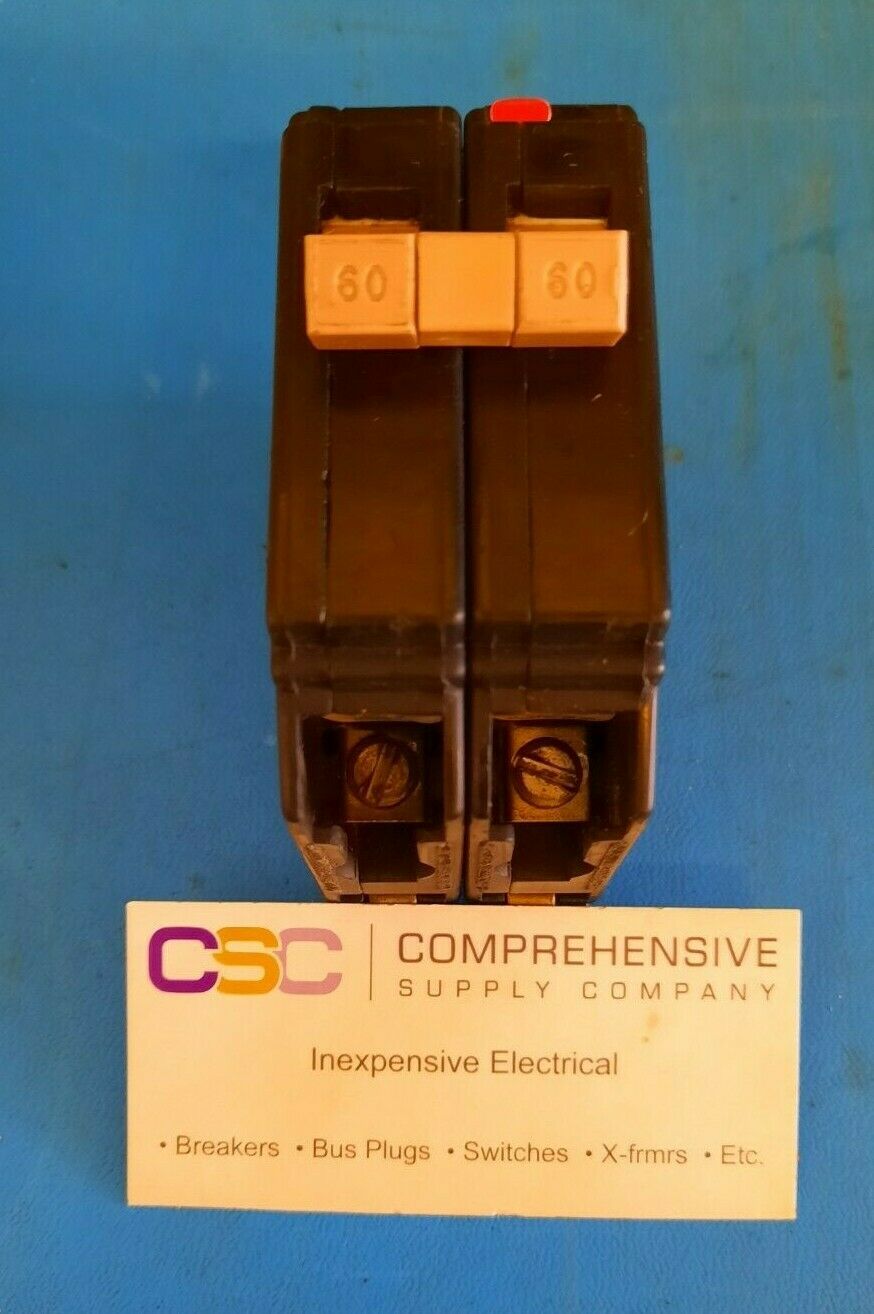 CH260 - Cutler Hammer 60A Amp 2P Pole 10kA@120/240V Plug On Circuit Breaker W/Metal Foot