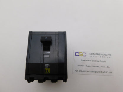 QOB315VH - Square D 15A Amp 3P Pole 22kA@240V Bolt On Circuit Breaker