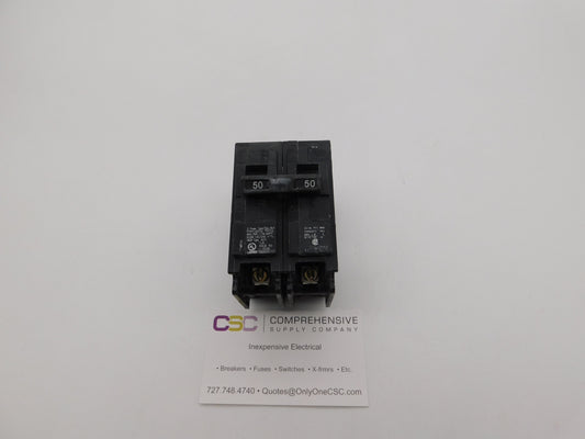 B250H - Siemens 50A Amp 2P Pole 22kA@120/240V Bolt On Circuit Breaker