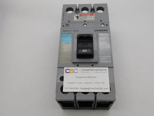 FXD62B225 - Siemens 225A Amp 2P Pole 600V 35kA@480V Bolt On Sentron Circuit Breaker W/Gray Label & 225A Trip