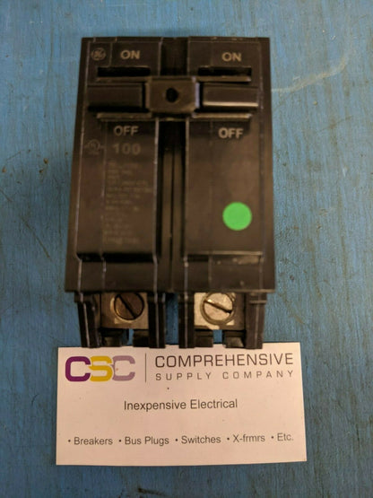 THQL21100 - GE 100A Amp 2P Pole 10kA@120/240V Plug On Circuit Breaker