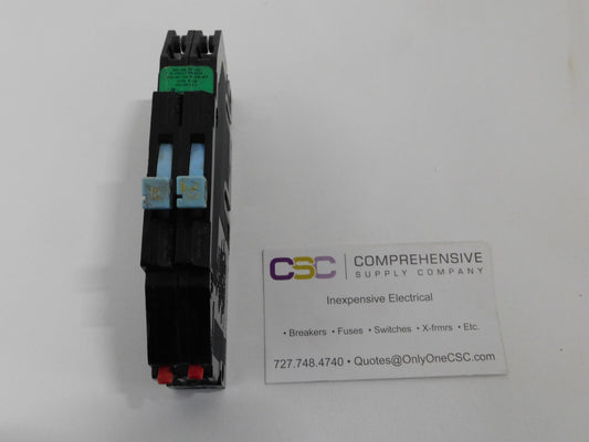 RC38-15 - Zinsco 15/15A Amp 2X1P Pole 10kA@120/240V Plug On Duplex Circuit Breaker W/Tab Terminator