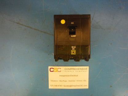 QOB330 - Square D 30A Amp 3P Pole 10kA@240V Bolt On Circuit Breaker