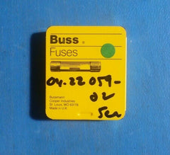 GMA-2A - Bussmann 2A Amp Fast Acting Glass Cartridge Fuse (5 Pack)