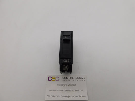 TQL1115 - GE 15A Amp 1P Pole 10kA@120/240V Plug On Circuit Breaker - Older Series