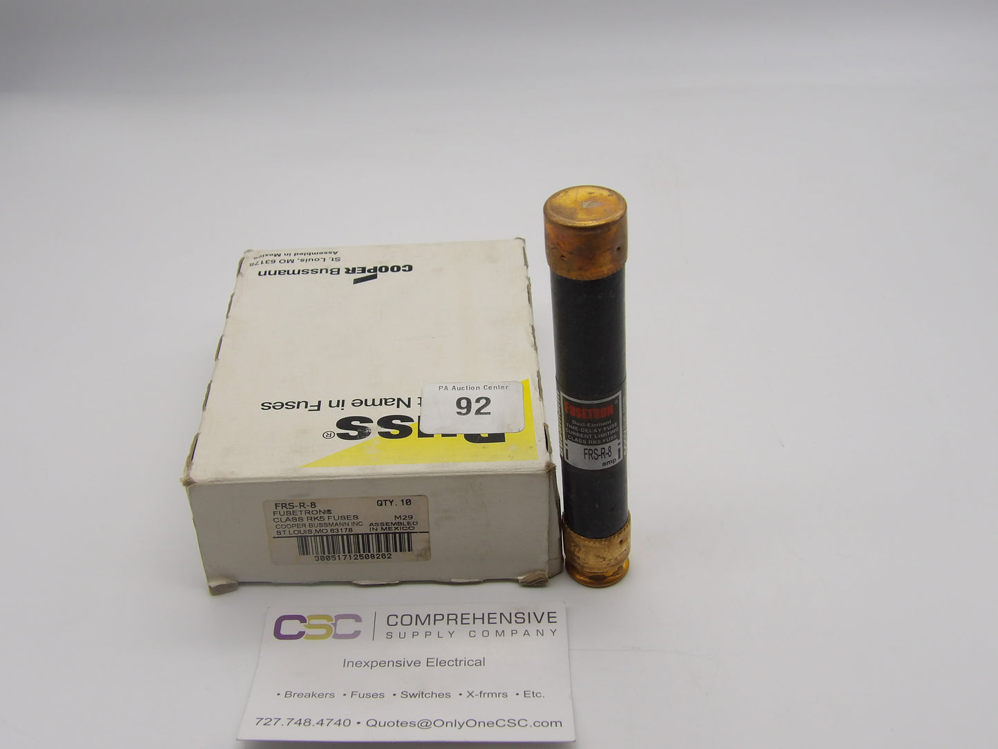 FRS-R-8 - Bussmann 8A Amp 600V Class Rk5 Fusetron Time Delay Cartridge Fuse - 10Pk