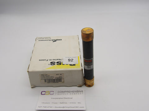 FRS-R-8 - Bussmann 8A Amp 600V Class Rk5 Fusetron Time Delay Cartridge Fuse - 10Pk