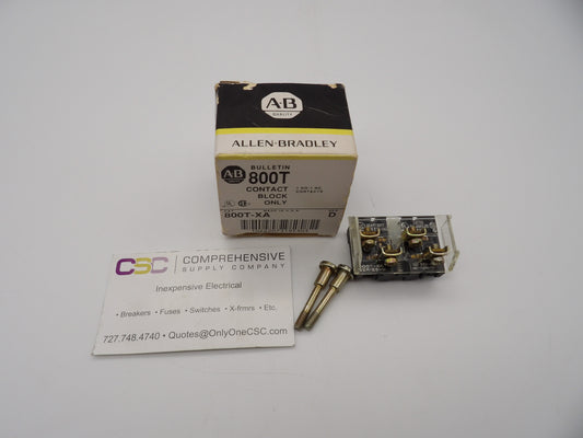 800T-XA - Allen Bradley Contact Block Only 1-No/1-Nc