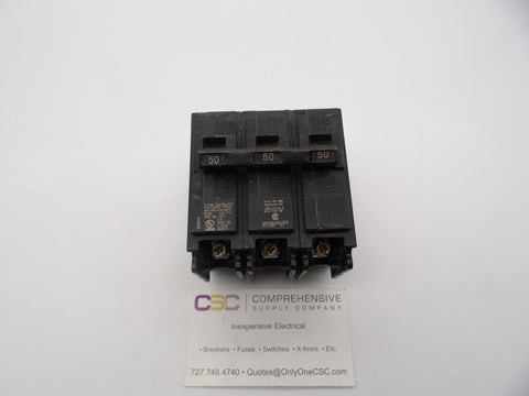 B350H - Siemens 50A Amp 3P Pole 22kA@240V Bolt On Circuit Breaker