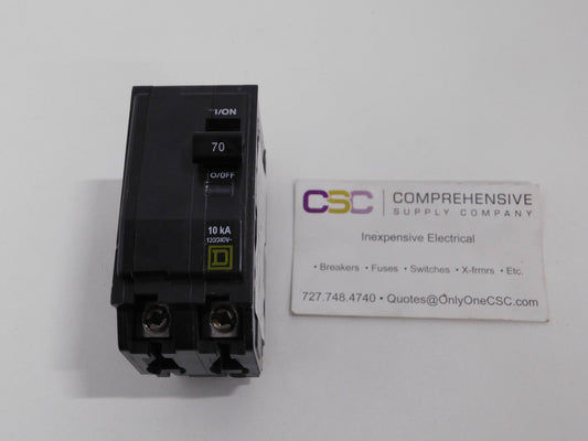 QOB270 - Square D 70A Amp 2P Pole 10kA@120/240V Bolt On Circuit Breaker