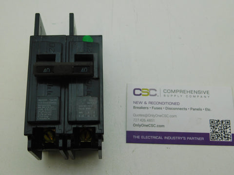 BQ2H040 - Siemens 40A Amp 2P Pole 10kA@240V Bolt On Circuit Breaker