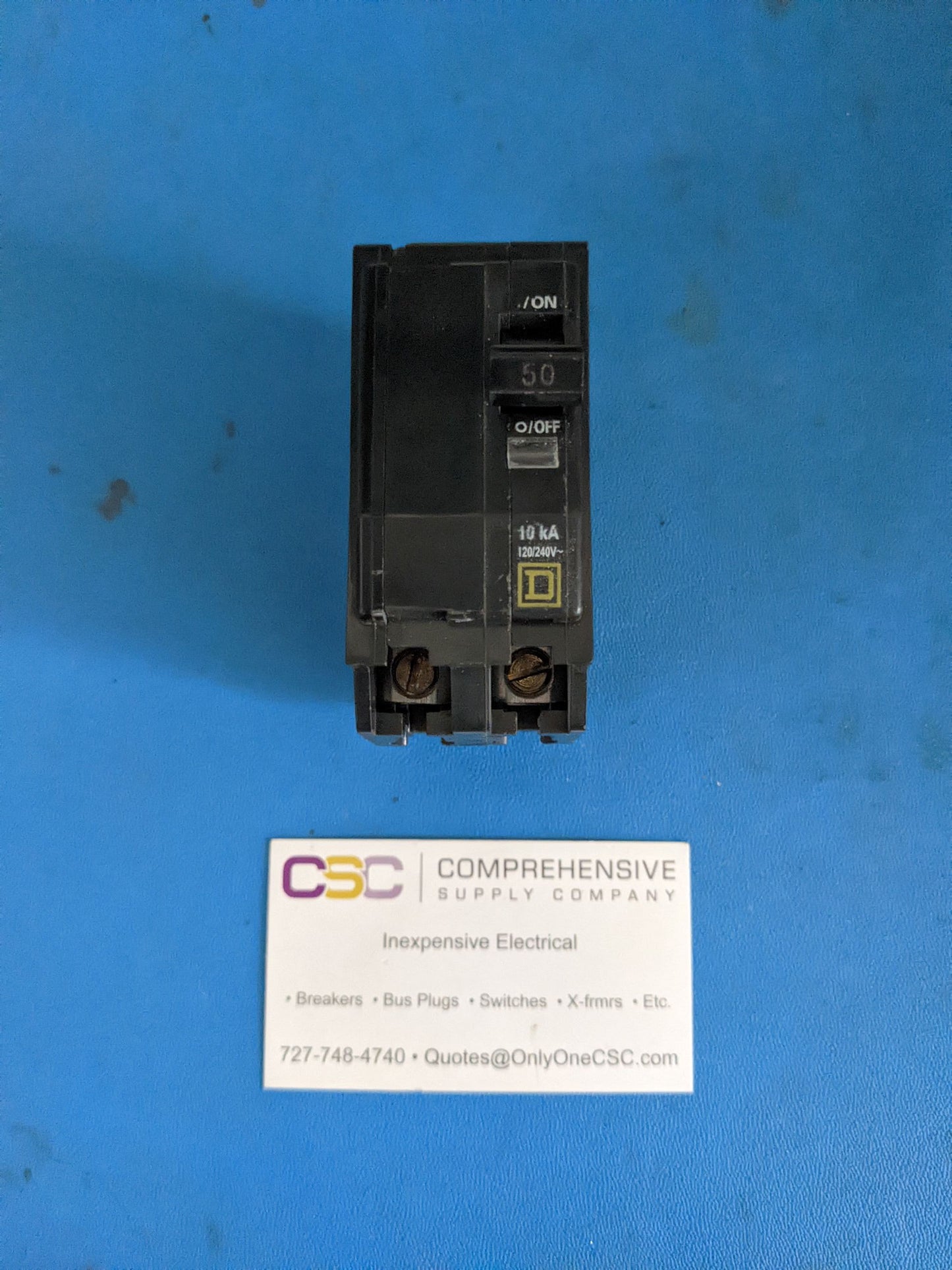 QO250 - Square D 50A Amp 2P Pole 10kA@120/240V Plug On Circuit Breaker
