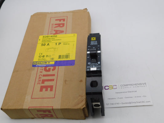 EDB14050 - Square D 50A Amp 1P Pole 18kA@277V Bolt On Circuit Breaker