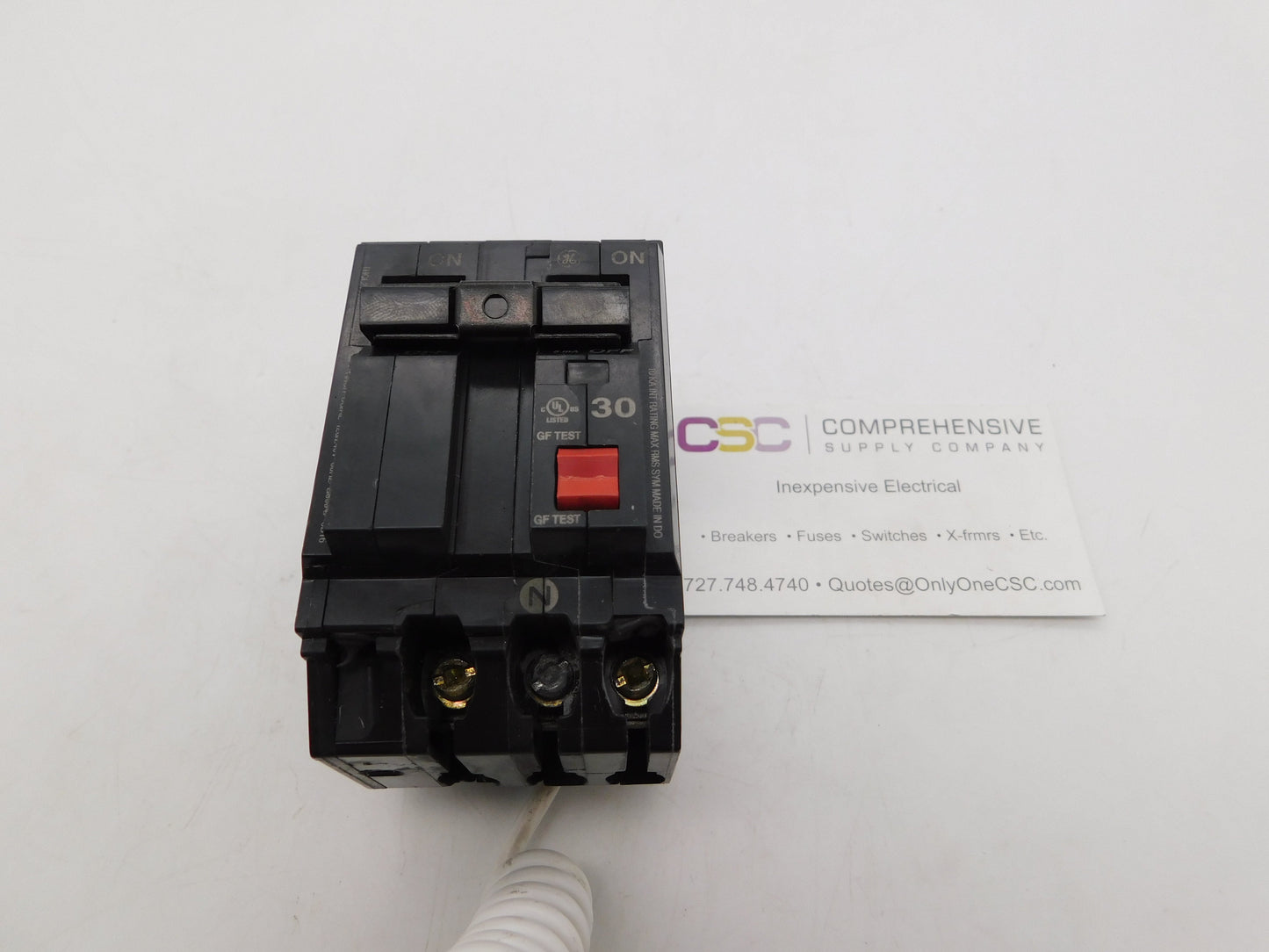THQL2130GFT - GE 30A Amp 2P Pole 10kA@120/240V Plug On Ground Fault GFCI Circuit Breaker