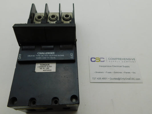 CBJ3150 - Challenger 150A Amp 3P Pole 10kA@240V Bolt On Circuit Breaker