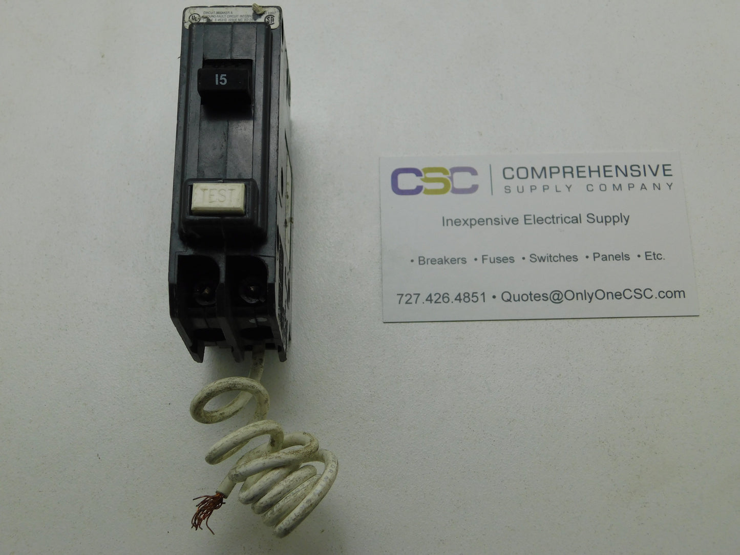 GFTCB115 - Eaton 15A Amp 1P Pole 10kA@120V Plug On Ground Fault GFCI Circuit Breaker