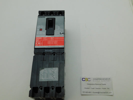 CED63B070 - Siemens 70A Amp 3P Pole 600V 200kA@480V Bolt On Circuit Breaker W/Gray Label