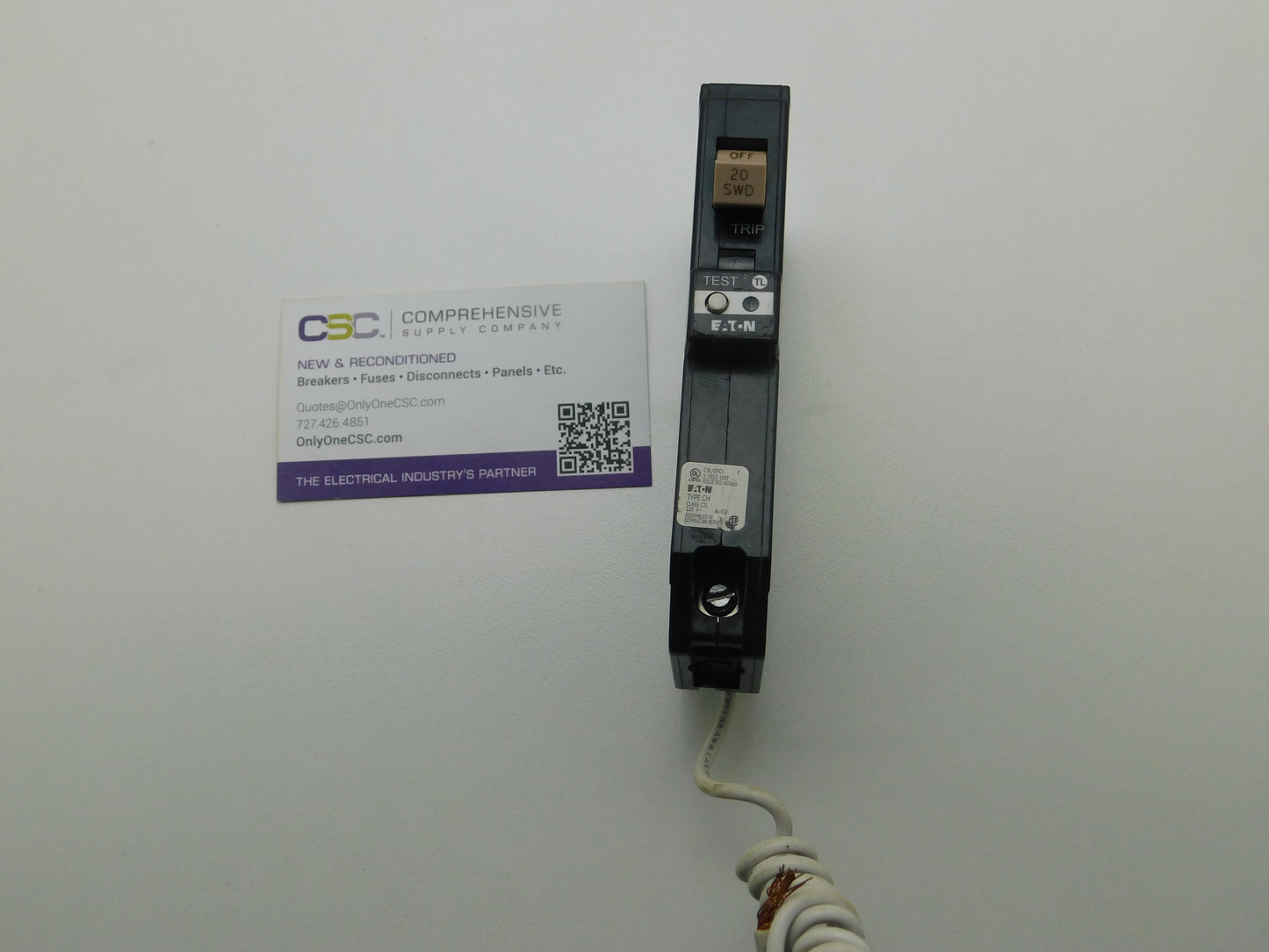 CHFN120GF - Cutler Hammer 20A Amp 1P Pole 10kA@120V Plug On Ground Fault GFCI Circuit Breaker