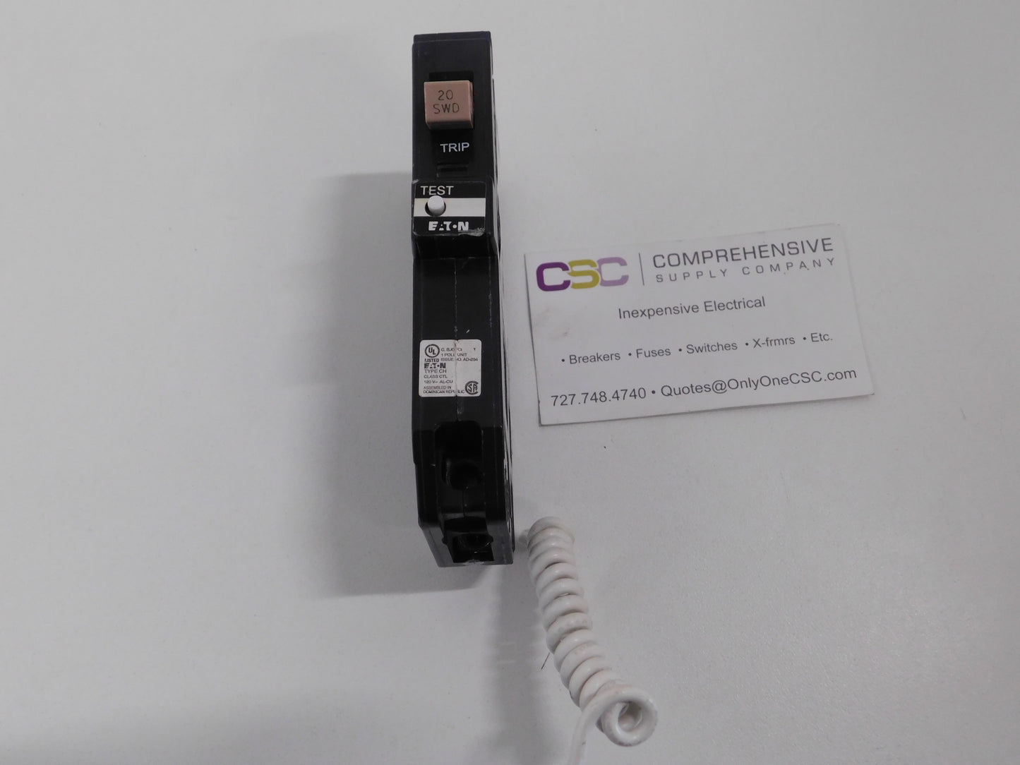 CHFGFT120 - Eaton 20A Amp 1P Pole 10kA@120V Plug On Ground Fault GFCI Circuit Breaker