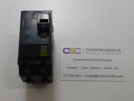 QOB245 - Square D 45A Amp 2P Pole 10kA@120/240V Bolt On Circuit Breaker