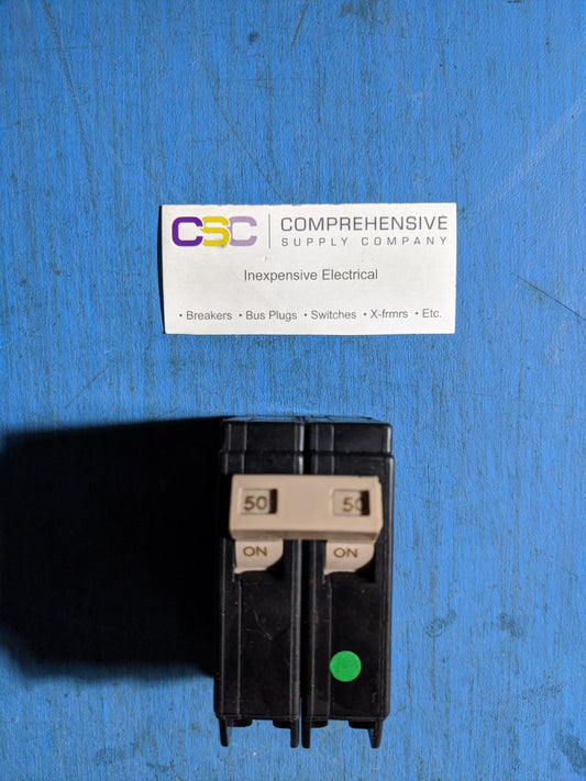 CH250 - Cutler Hammer 50A Amp 2P Pole 10kA@120/240V Plug On Circuit Breaker