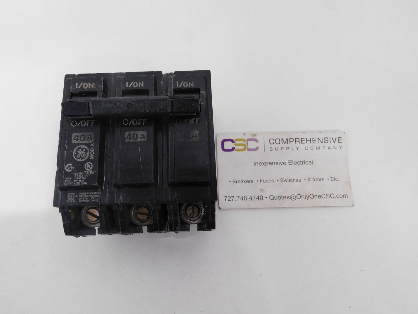 THQL32040 - GE 40A Amp 3P Pole10kA@240V Plug On Circuit Breaker