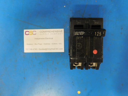 THQL21125 - GE 125A Amp 2P Pole 10kA@120/240V Plug On Circuit Breaker