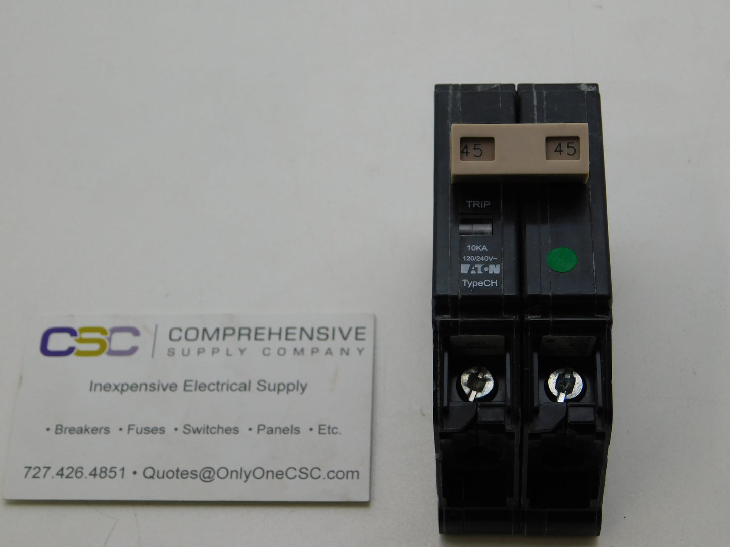 CHF245 - Eaton 45A Amp 2P Pole 10kA@120/240V Plug On Circuit Breaker