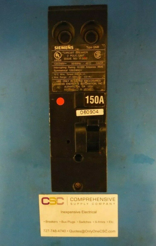 QN2150R - Siemens 150A Amp 2P Pole 10kA@120/240V Plug On Circuit Breaker