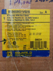 8536SBG1V02S 8536SBG1S - Square D 2P Pole 120V Coil Nema Size 0 8536 Starter W/Enclosure