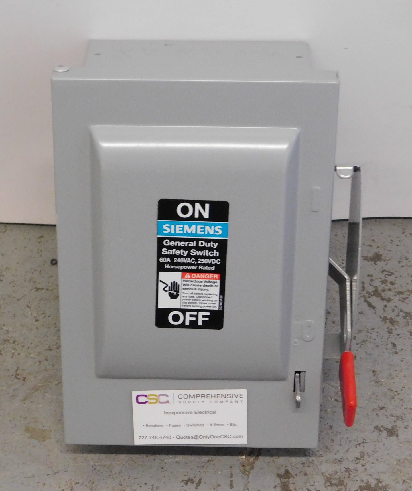 GNF322 - Siemens 60A Amp 3P Pole 240V Nema 1 Non-Fusible General Duty Safety Switch