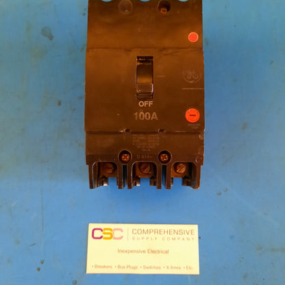 TEY3100 - GE 100A Amp 3P Pole 14kA@680/277V Bolt On Circuit Breaker