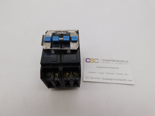BQ215215 - Bryant 15/15/15/15A Amp 4P (2P/2P) Pole 10kA@120/240V Plug On Quadplex Circuit Breaker W/Blue Handles