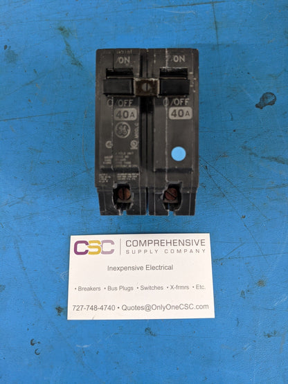 THQB2140 - GE 40A Amp 2P Pole 10kA@120/240V Bolt On Circuit Breaker