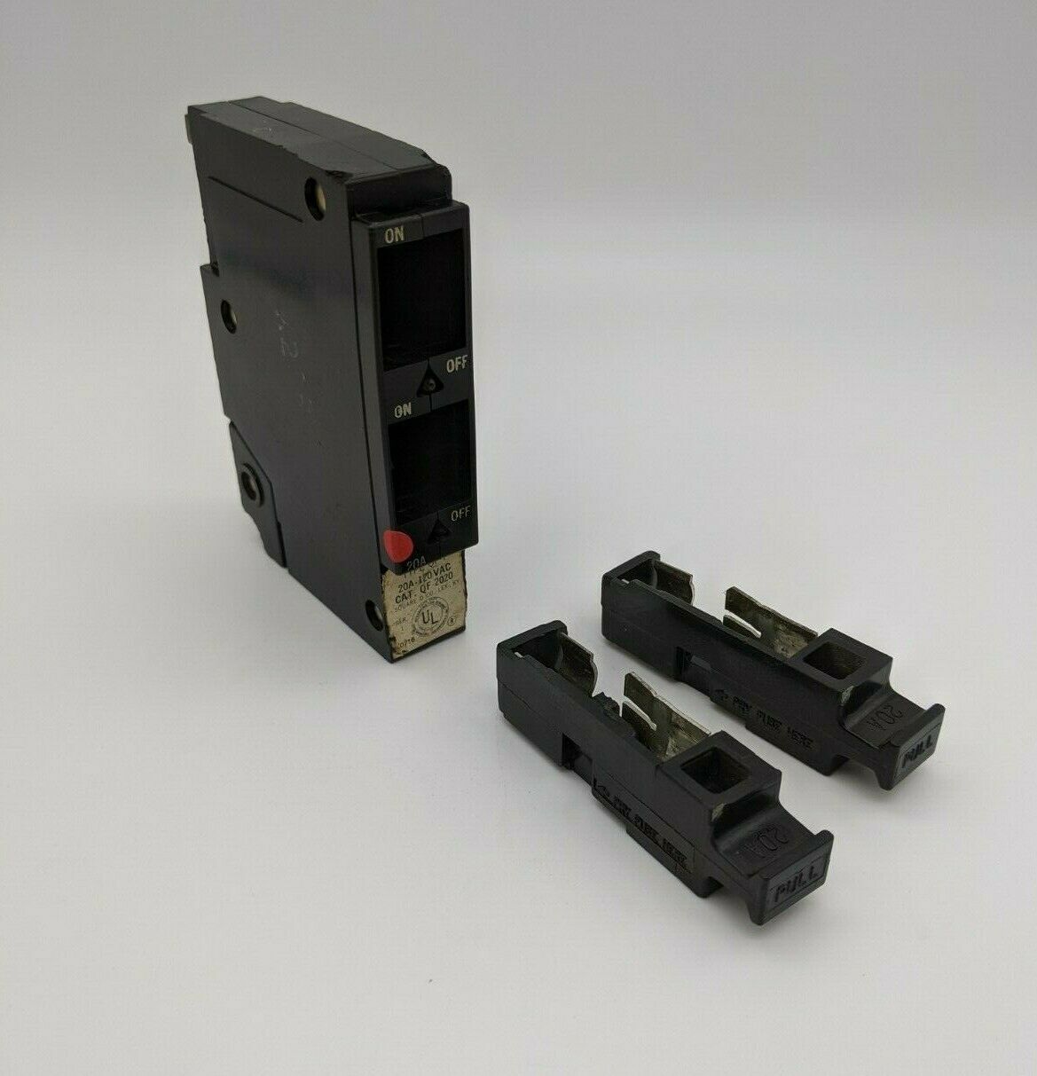 QF-2020 - Square D 20/20A Amp 2X1P Pole 10kA@120V Plug On Duplex Fuse Pull Circuit Breaker/ Misc Switch