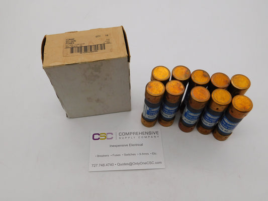 KON-40 - Edison 40A Amp 250V Class K5 One-Time Cartridge Fuse - 10 Pack