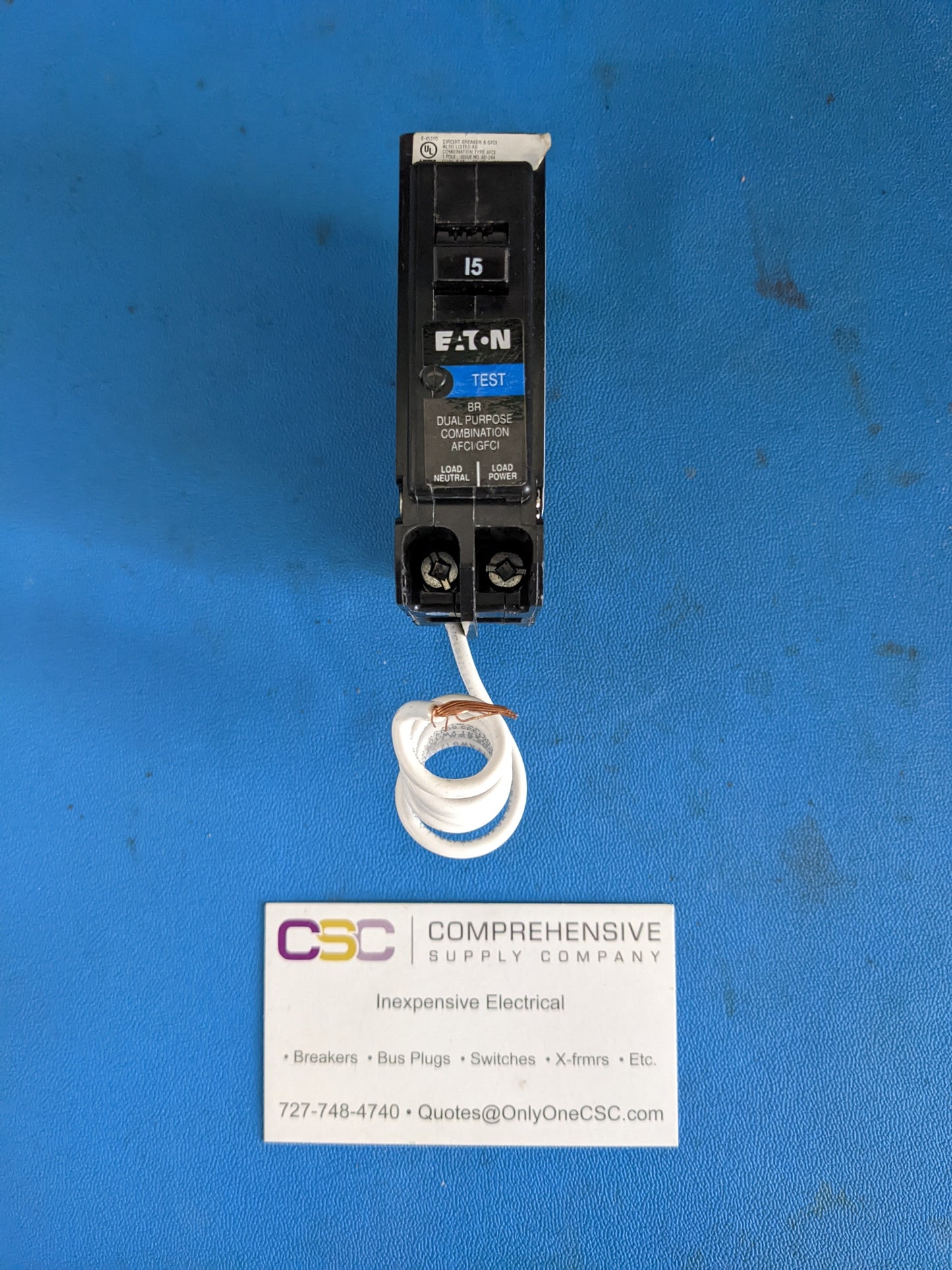 BRN115DF - Cutler Hammer 15A Amp 1P Pole 10kA@120V Plug On Dual Function AFCI/GFCI Circuit Breaker