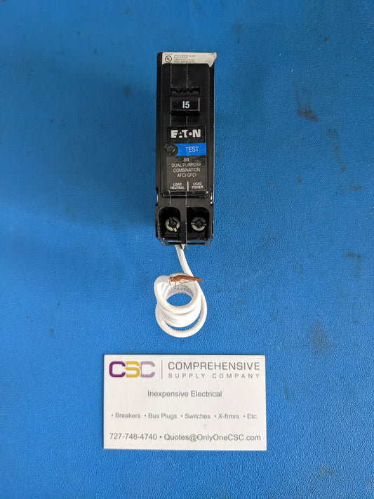 BRN115DF - Cutler Hammer 15A Amp 1P Pole 10kA@120V Plug On Dual Function AFCI/GFCI Circuit Breaker