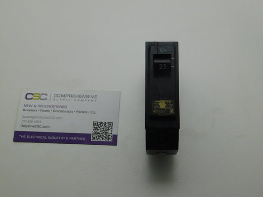 THQB1125 - GE 25A Amp 1P Pole 10kA@120/240V Bolt On Circuit Breaker - Older Series
