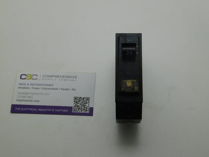 THQB1125 - GE 25A Amp 1P Pole 10kA@120/240V Bolt On Circuit Breaker - Older Series