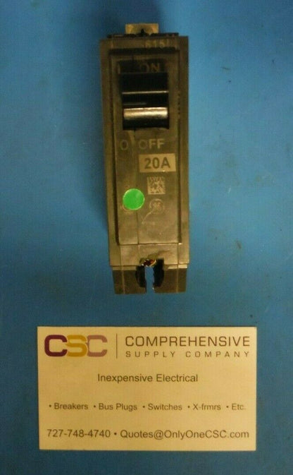 THHQB1120 - GE 20A Amp 1P Pole 22kA@120/240V Bolt On Circuit Breaker
