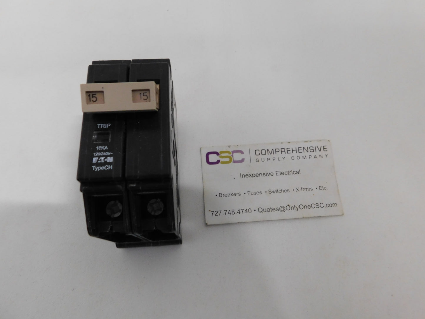 CH215 - Cutler Hammer 15A Amp 2P Pole 10kA@120/240V Plug On Circuit Breaker
