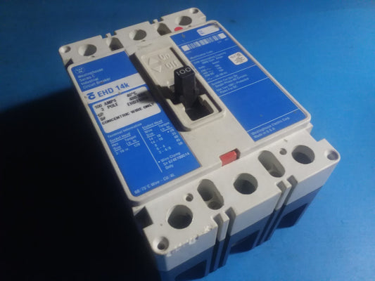 EHD3100S - Westinghouse 100A Amp 3P Pole 14kA@480V Feed Through Circuit Breaker W/Blue Label