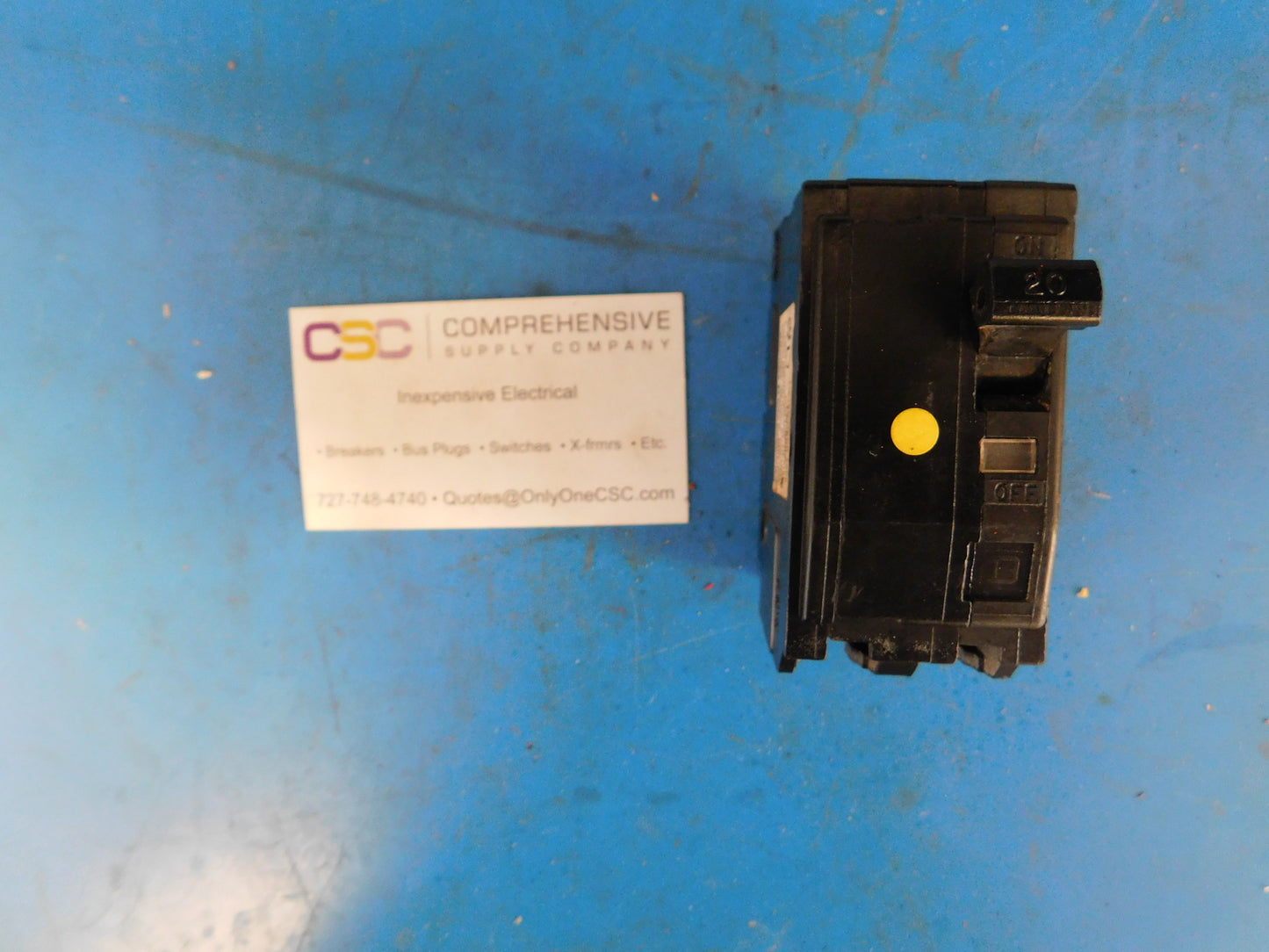 QO220 - Square D 20A Amp 2P Pole 10kA@120/240V Plug On Black Circuit Breaker