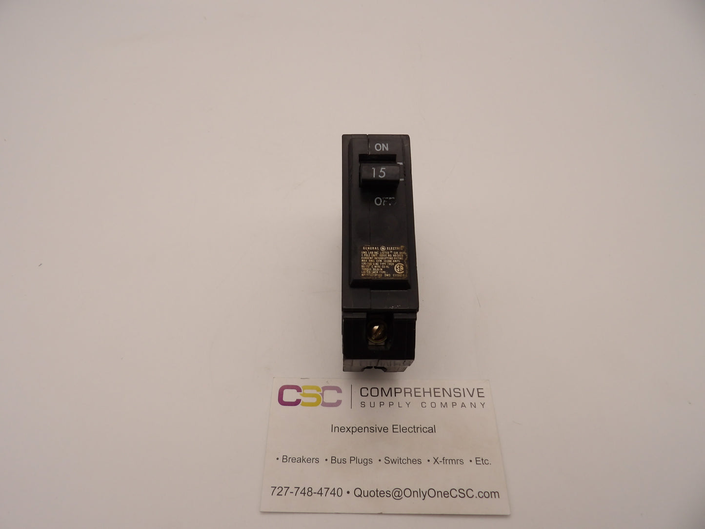 THQB1115 - GE 15A Amp 1P Pole 10kA@120/240V Bolt On Circuit Breaker - Older Series