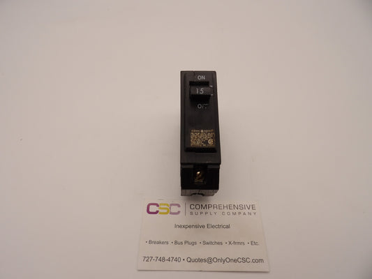 THQB1115 - GE 15A Amp 1P Pole 10kA@120/240V Bolt On Circuit Breaker - Older Series