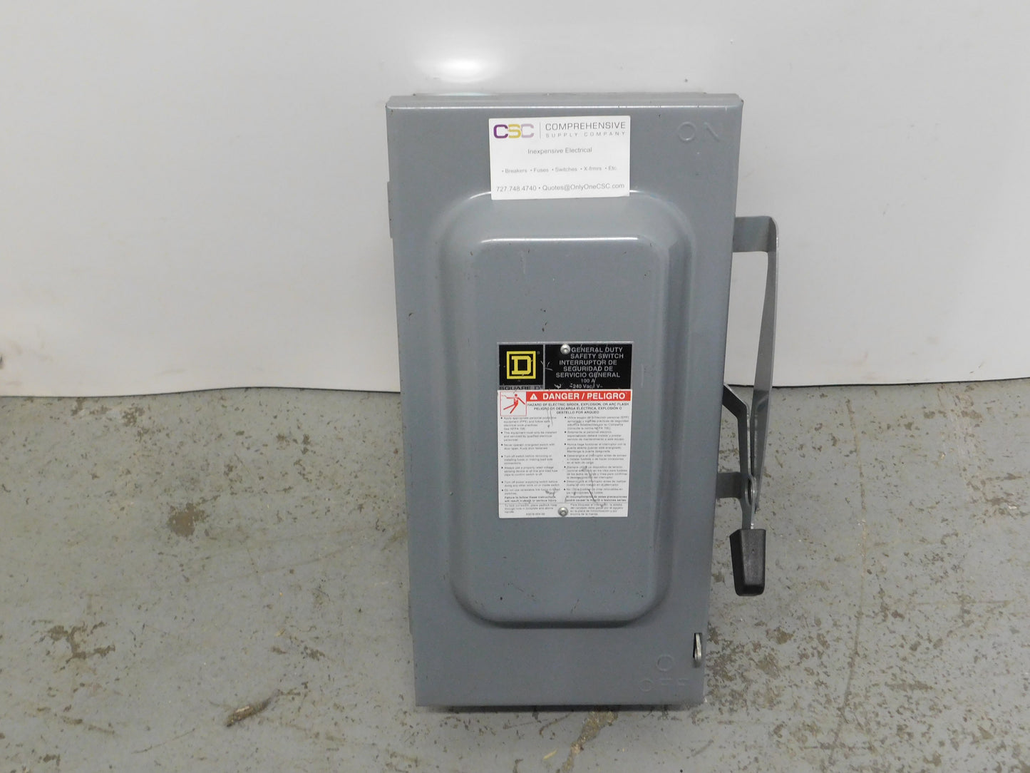 D223N - Square D 100A Amp 2P Pole 240V Nema 1 Fusible General Duty Safety Switch W/Neutral